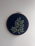 Embroidered 6 inch Fern Hoop