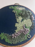 Embroidered Moss Hoop