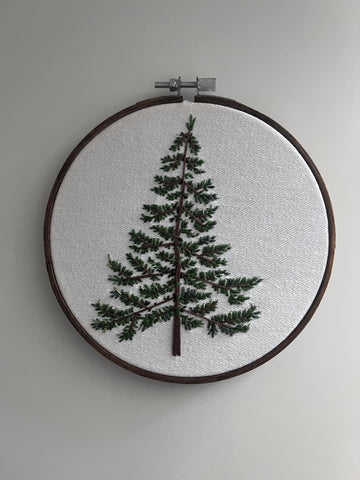 Embroidered 6 inch Pine Hoop