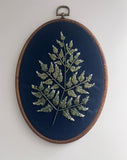 Hand Embroidered Fern