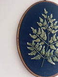 Hand Embroidered Fern